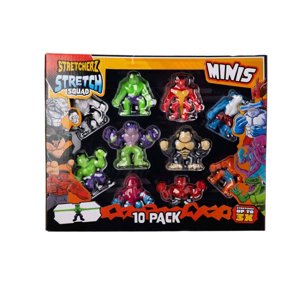 سترتشرز مجموعة ‎10‎ شخصيات وحوش مطاطية صغيرة منوعة للجنسين، من عمر ‎3-4‎ سنوات