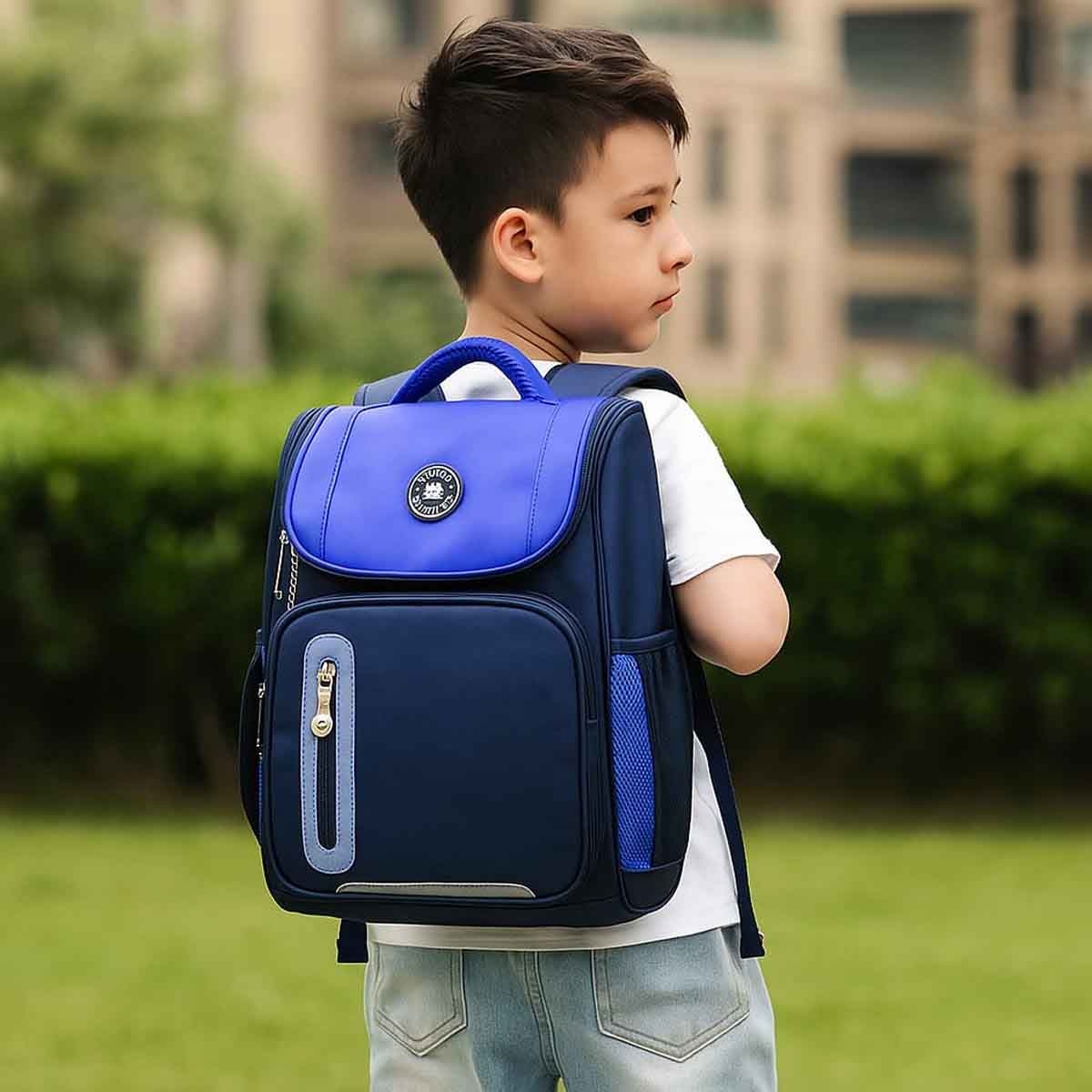 Eazy Kids Blue Ergonomic School Bag Unisex, 3-4 Years