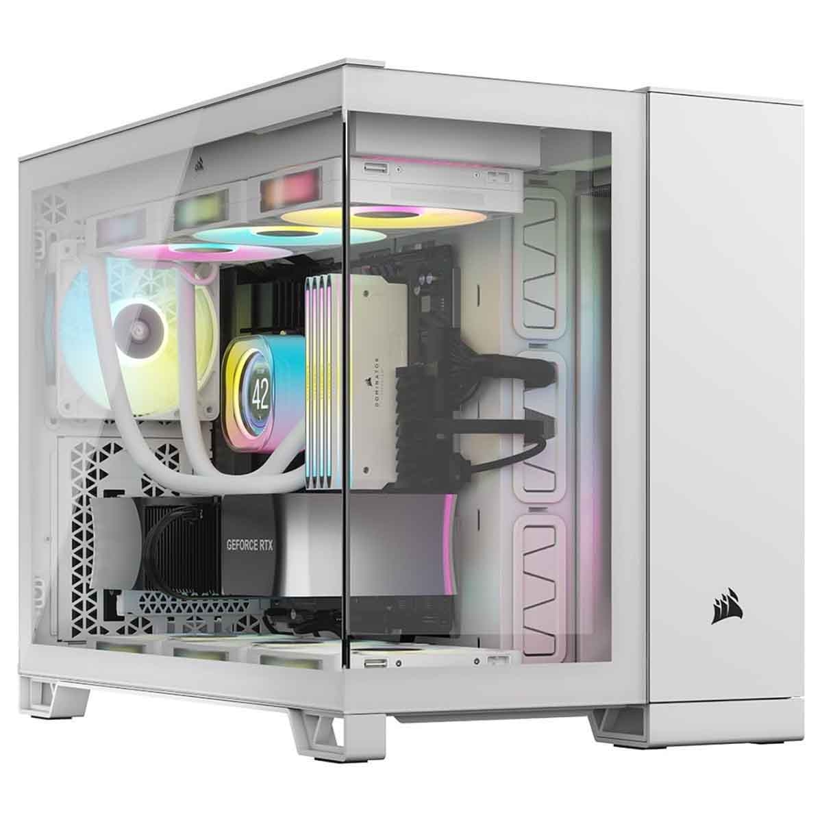 Corsair 2500X Link TG Small-Tower Micro-ATX Dual Chamber Gaming PC Case