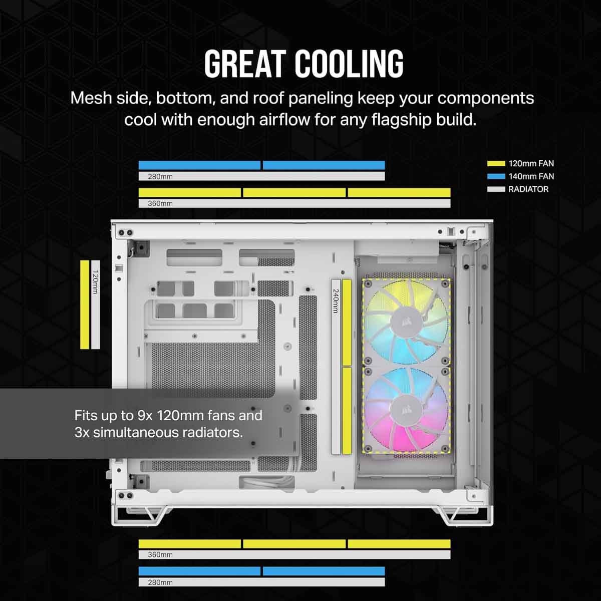 Corsair 2500X Link TG Small-Tower Micro-ATX Dual Chamber Gaming PC Case