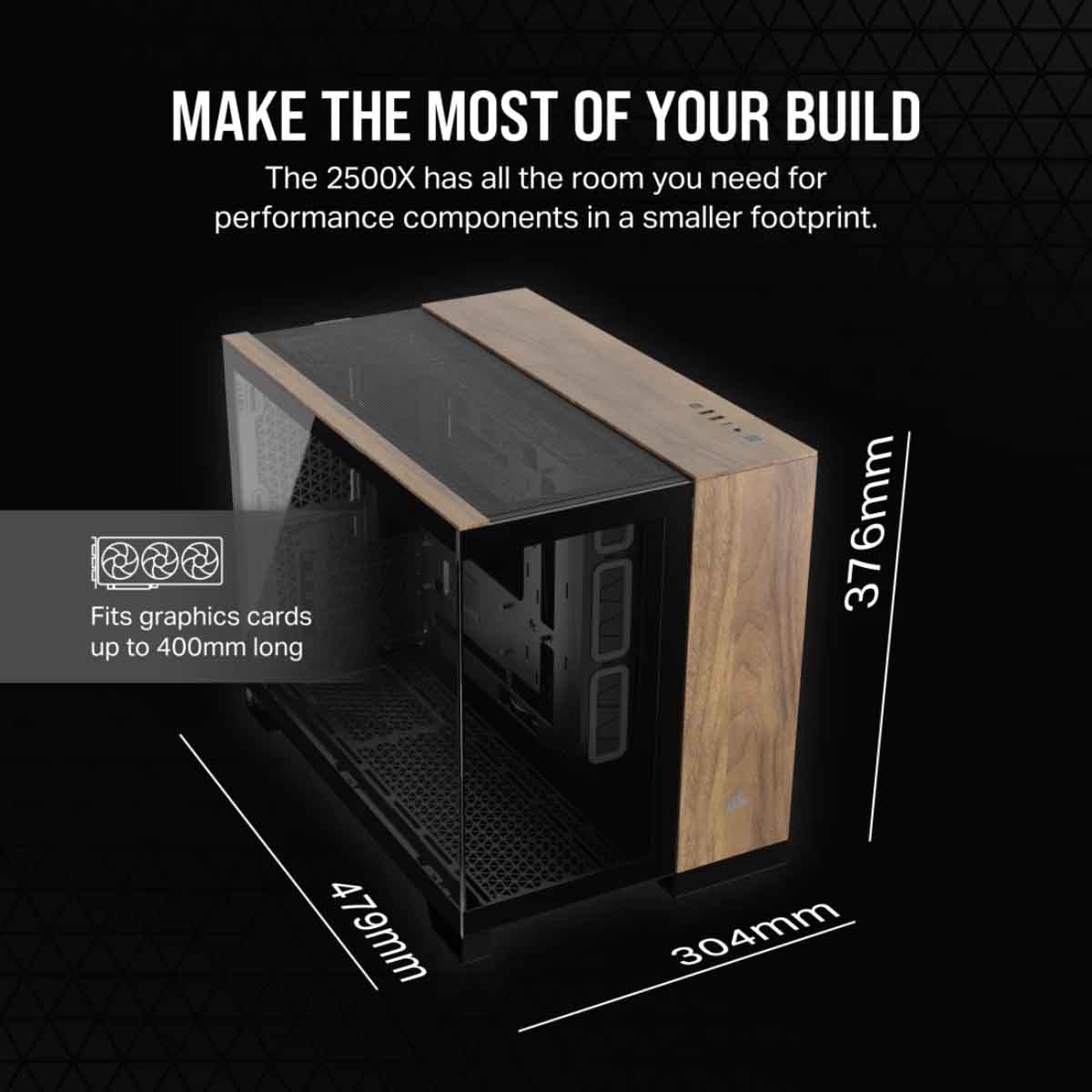Corsair 2500X Small-Tower Micro-ATX Dual Chamber Gaming PC Case