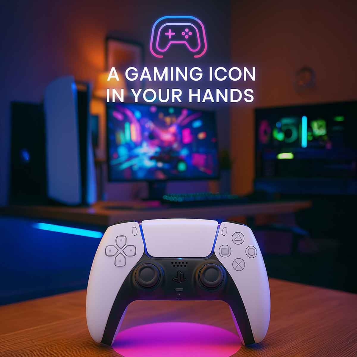 Sony PS5 Slim Disc (KSA Version) with Additional White Controller Bundle