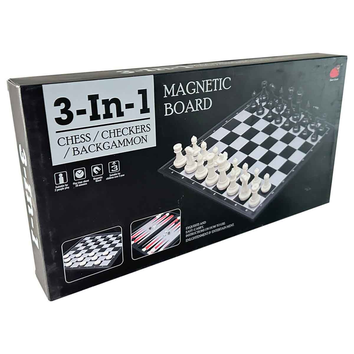 Xiong Pai Toys 3-in-1 Chess Magnetic Board Game Unisex, 3-4 Years