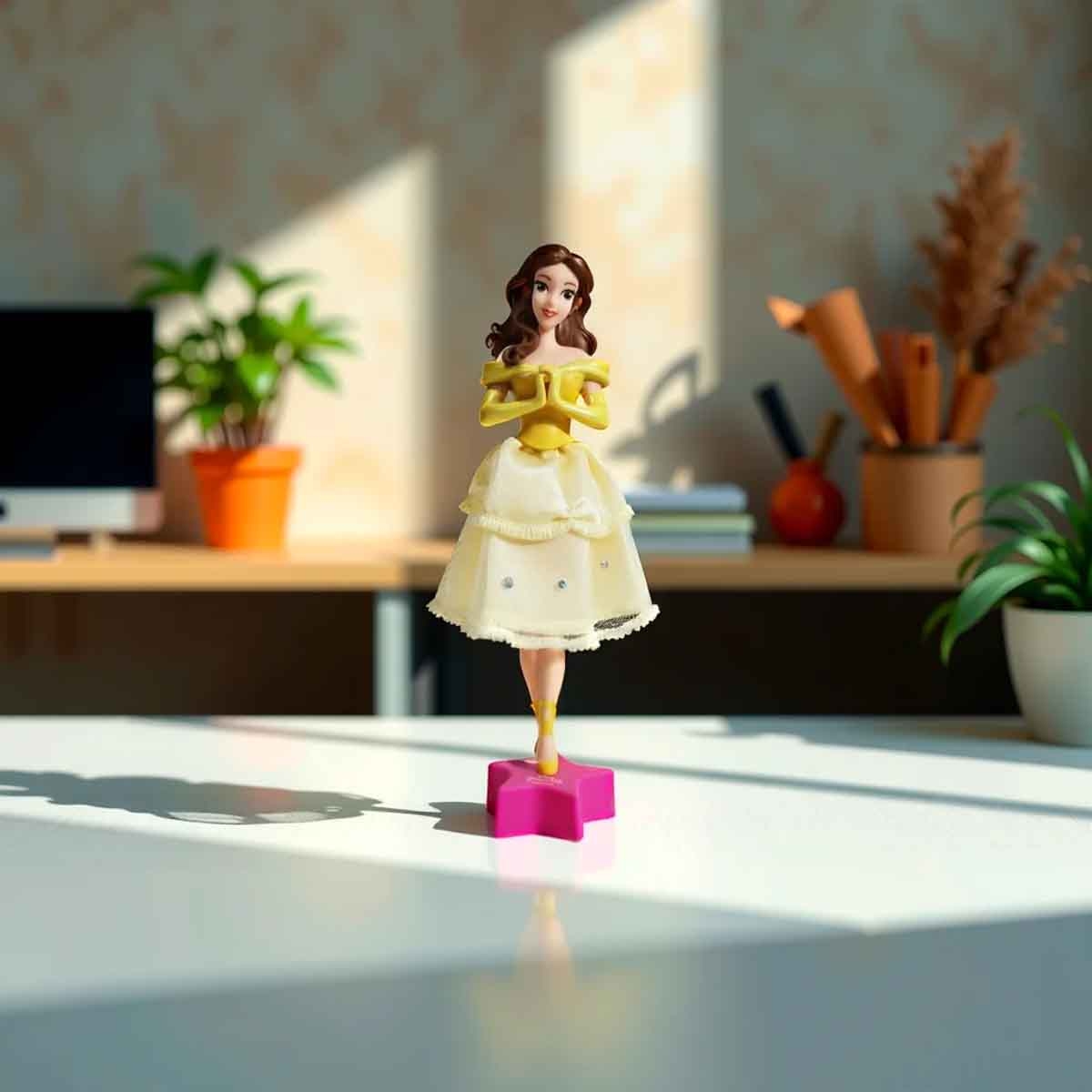 ديزني برينسيس بيل قلم ثلاثي الأبعاد أسود مقاس 0.5مم للجنسين، عمر 3-4 سنوات