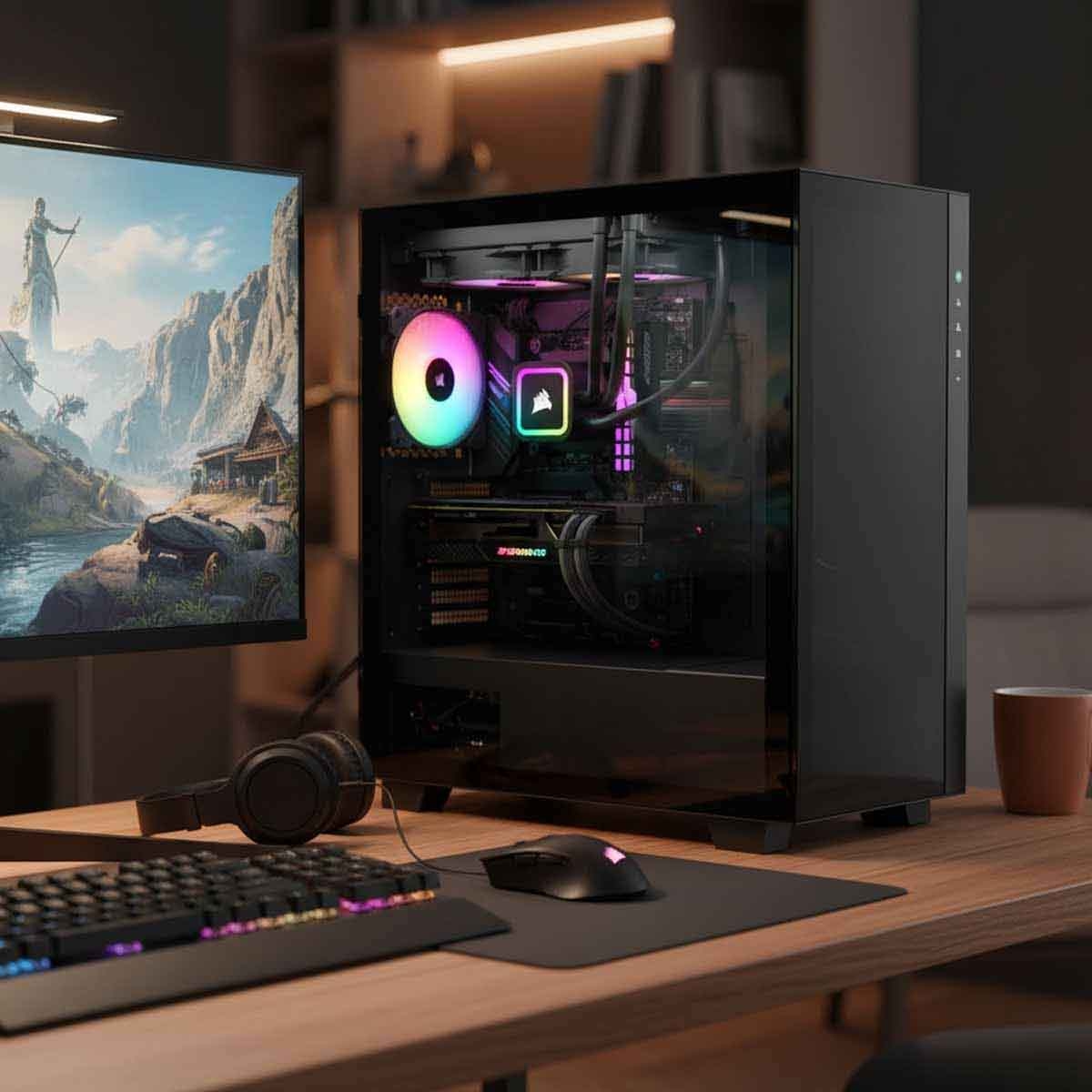 Corsair iCUE 4000D RGB Airflow RGB Elite Fans for Mid-Tower Gaming PC Case