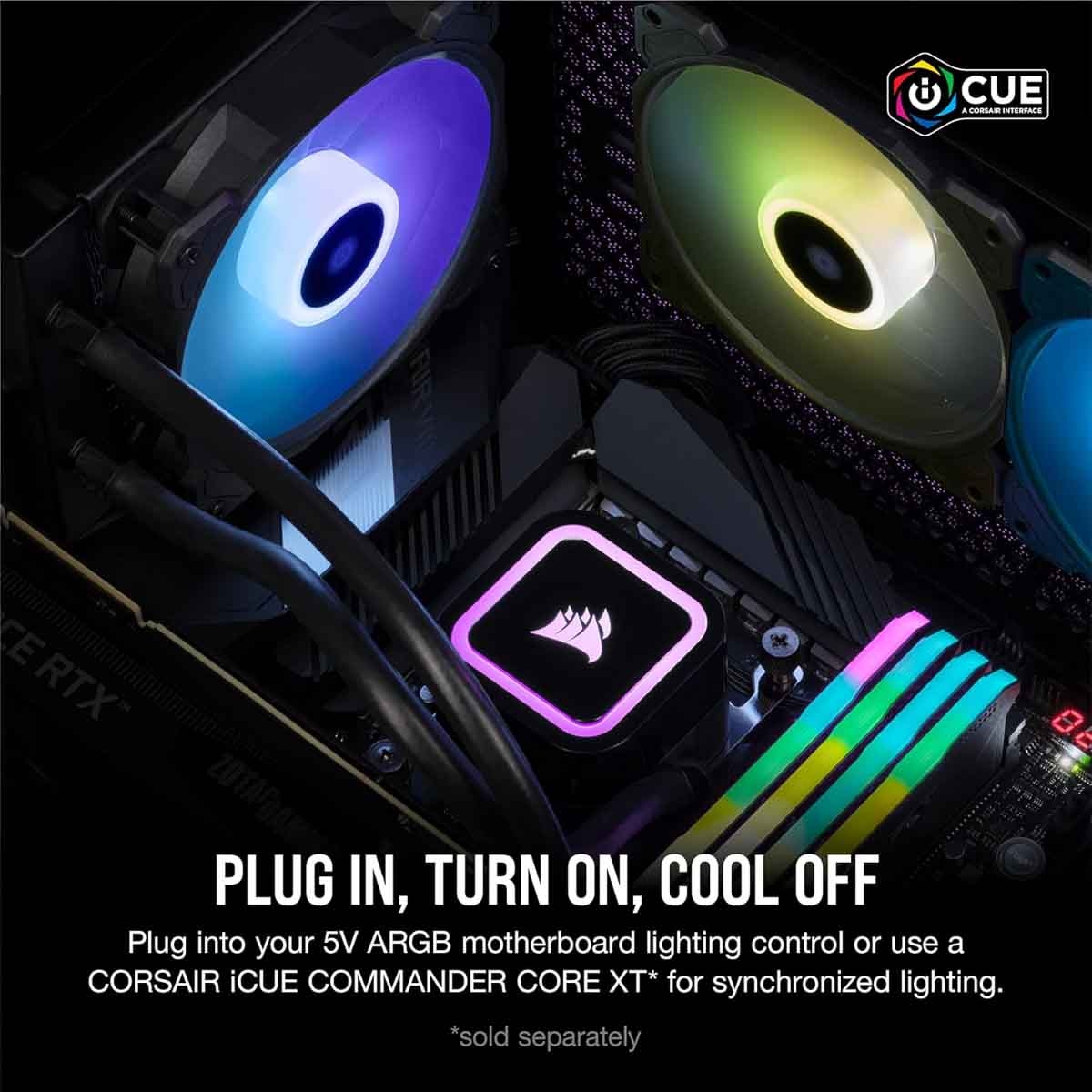 Corsair iCUE 4000D RGB Airflow RGB Elite Fans for Mid-Tower Gaming PC Case