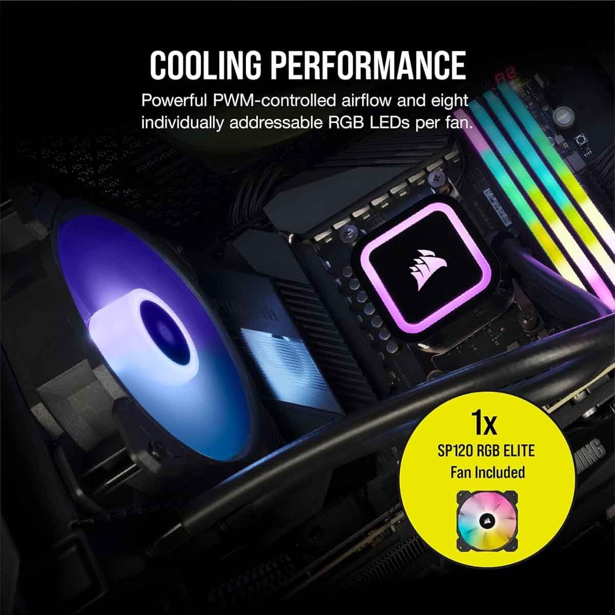 Corsair iCUE 4000D RGB Airflow RGB Elite Fans for Mid-Tower Gaming PC Case