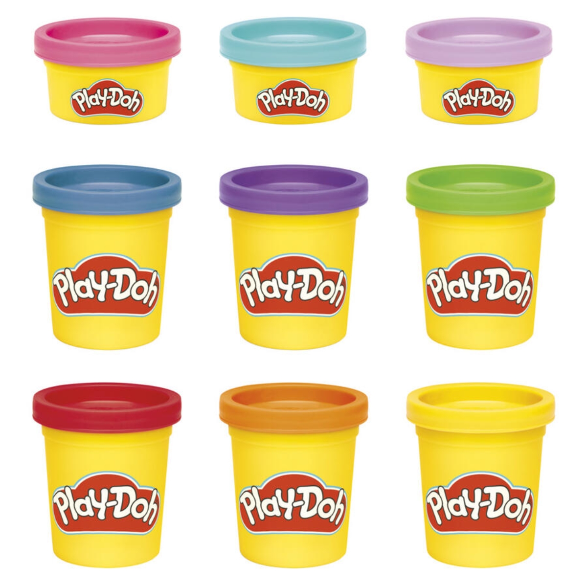 Play-Doh Assorted Colorful Compound Garden Dough Set Unisex, 3-4 Years, Pack of 9