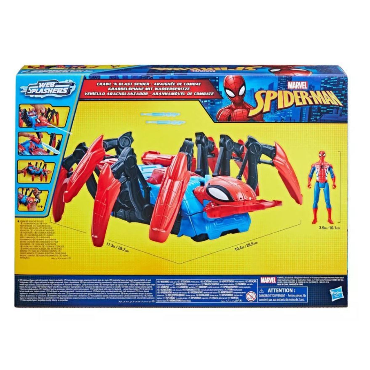 Marvel Epic Hero Series Web Splashers Crawl 'N Blast Spider Action Figure Playset Unisex, 5-7 Years