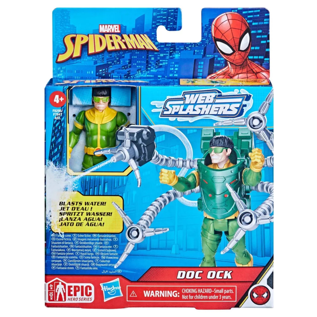 Marvel 4″ Epic Hero Series Web Splashers Doc Ock Action Figure Unisex, 5-7 Years