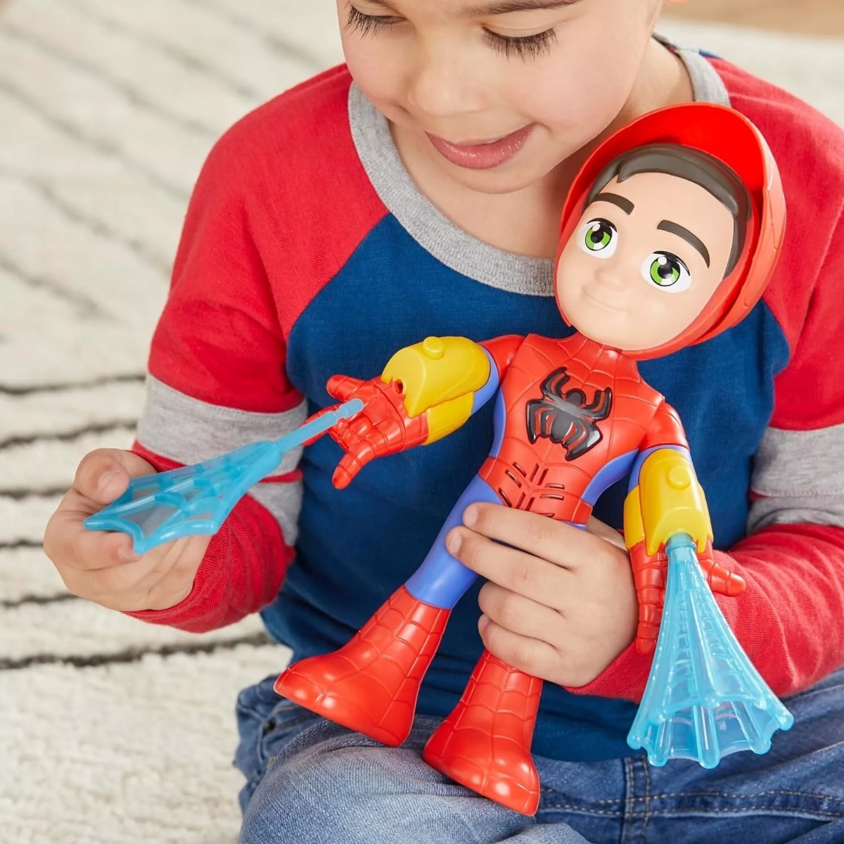 Marvel 10″ Spidey and His Amazing Friends Electronic Suit Up Spidey Action Figure Unisex, 3-4 Years