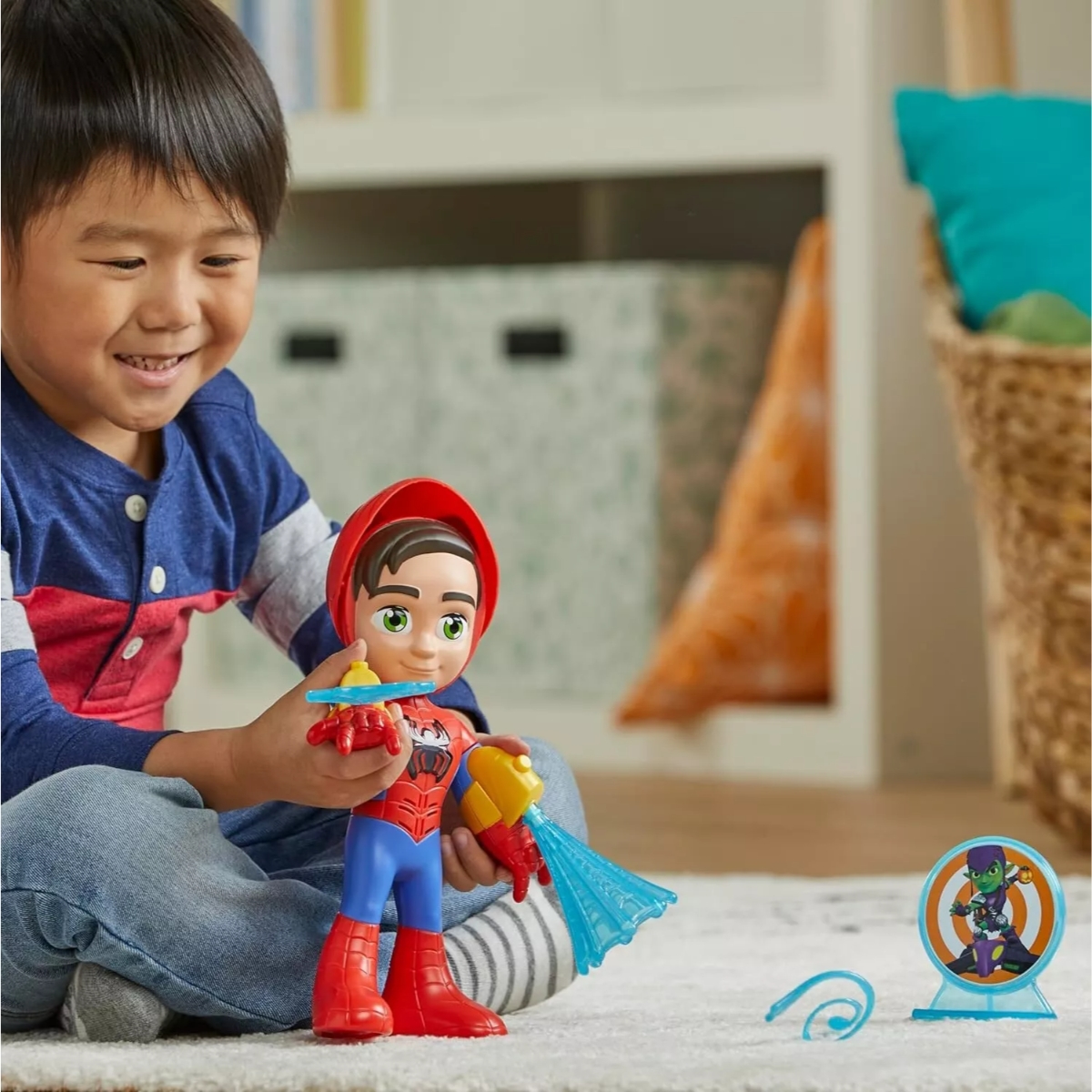 Marvel 10″ Spidey and His Amazing Friends Electronic Suit Up Spidey Action Figure Unisex, 3-4 Years