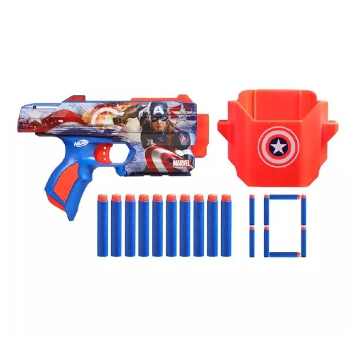 Hasbro Nerf Ink Captain America Blaster Toy Unisex, 8-10 Years