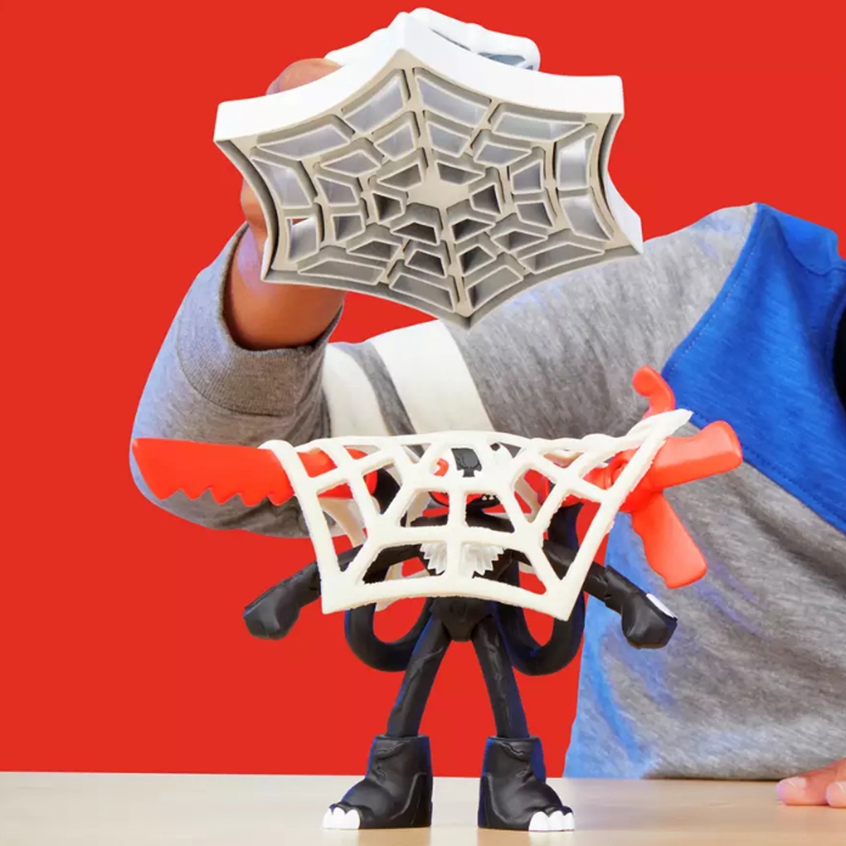 Hasbro Play-Doh Spiderman Launch And Slice Battle Action Figure Set Unisex, 5-7 Years