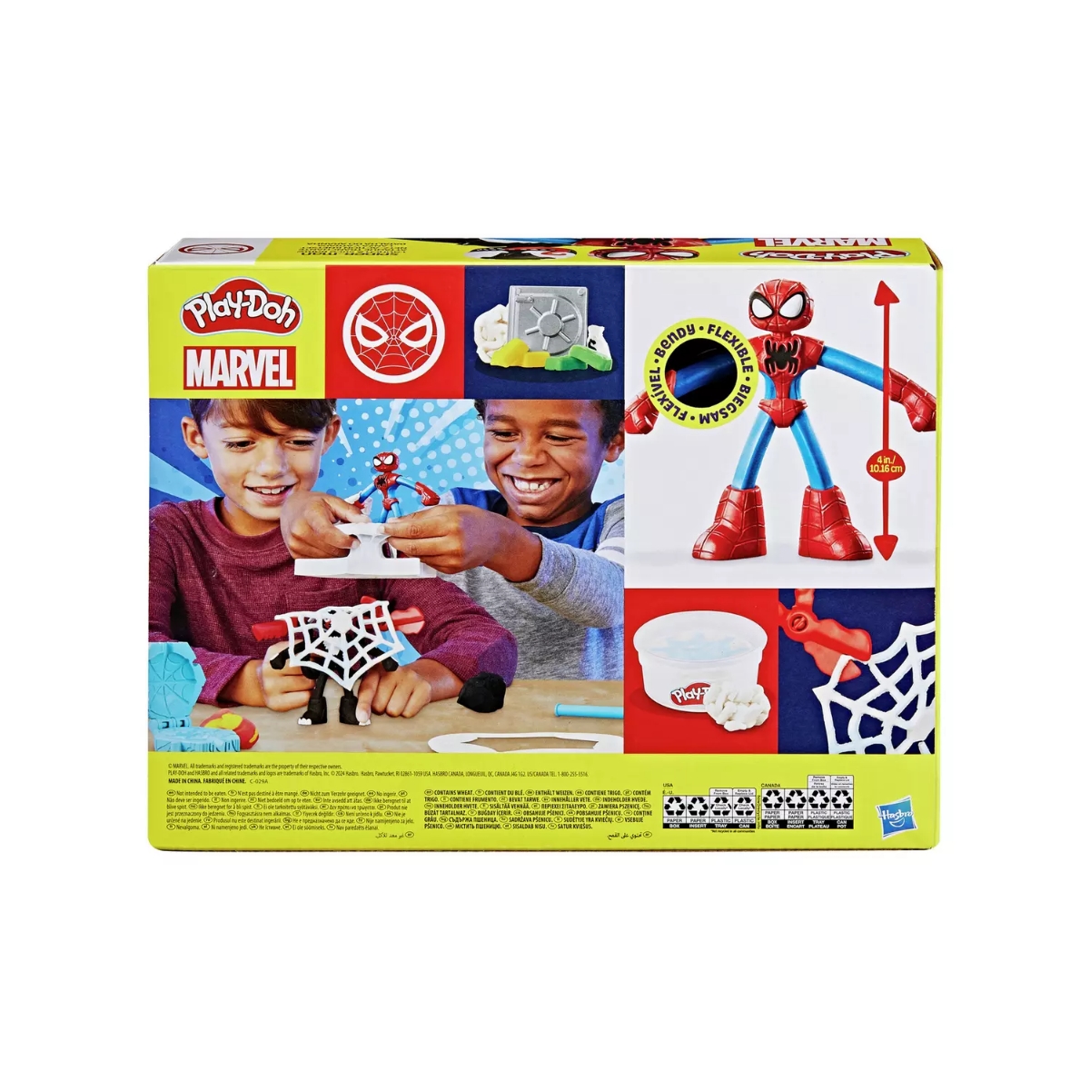 Hasbro Play-Doh Spiderman Launch And Slice Battle Action Figure Set Unisex, 5-7 Years