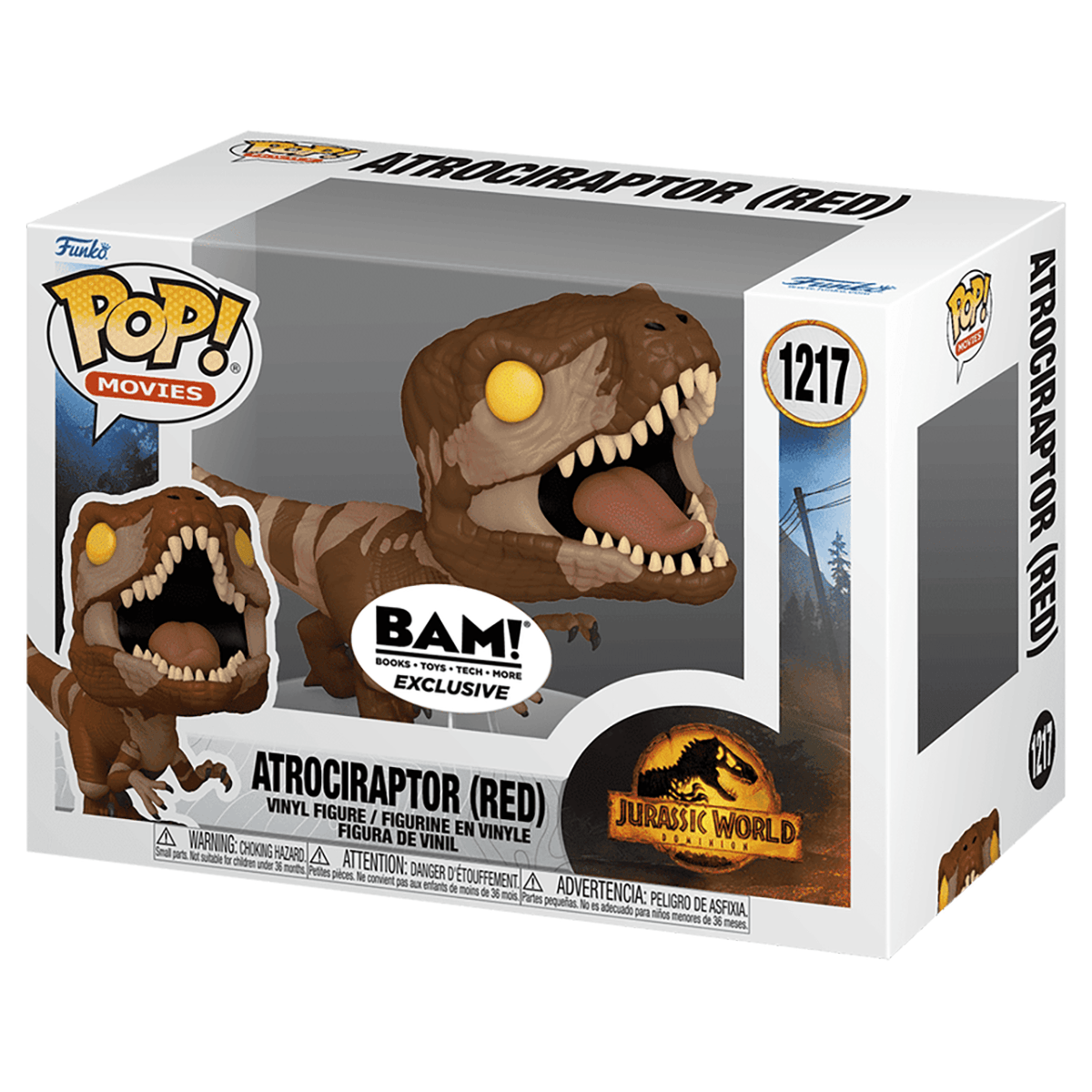 Funko POP! 4" Movies: Jurassic World Dominion - Atrociraptor (Red) Exclusive Bobblehead Unisex, 3-4 Years