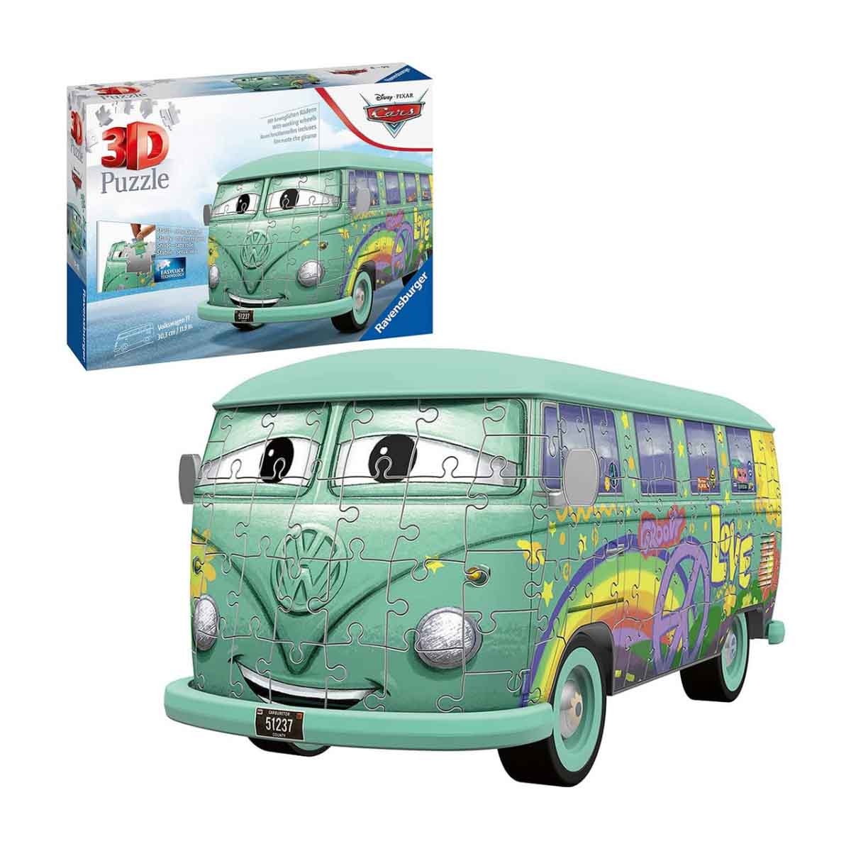 Ravensburger Volkswagen Bus T1 Pixar Cars 3D Puzzle Unisex, 8-10 Years