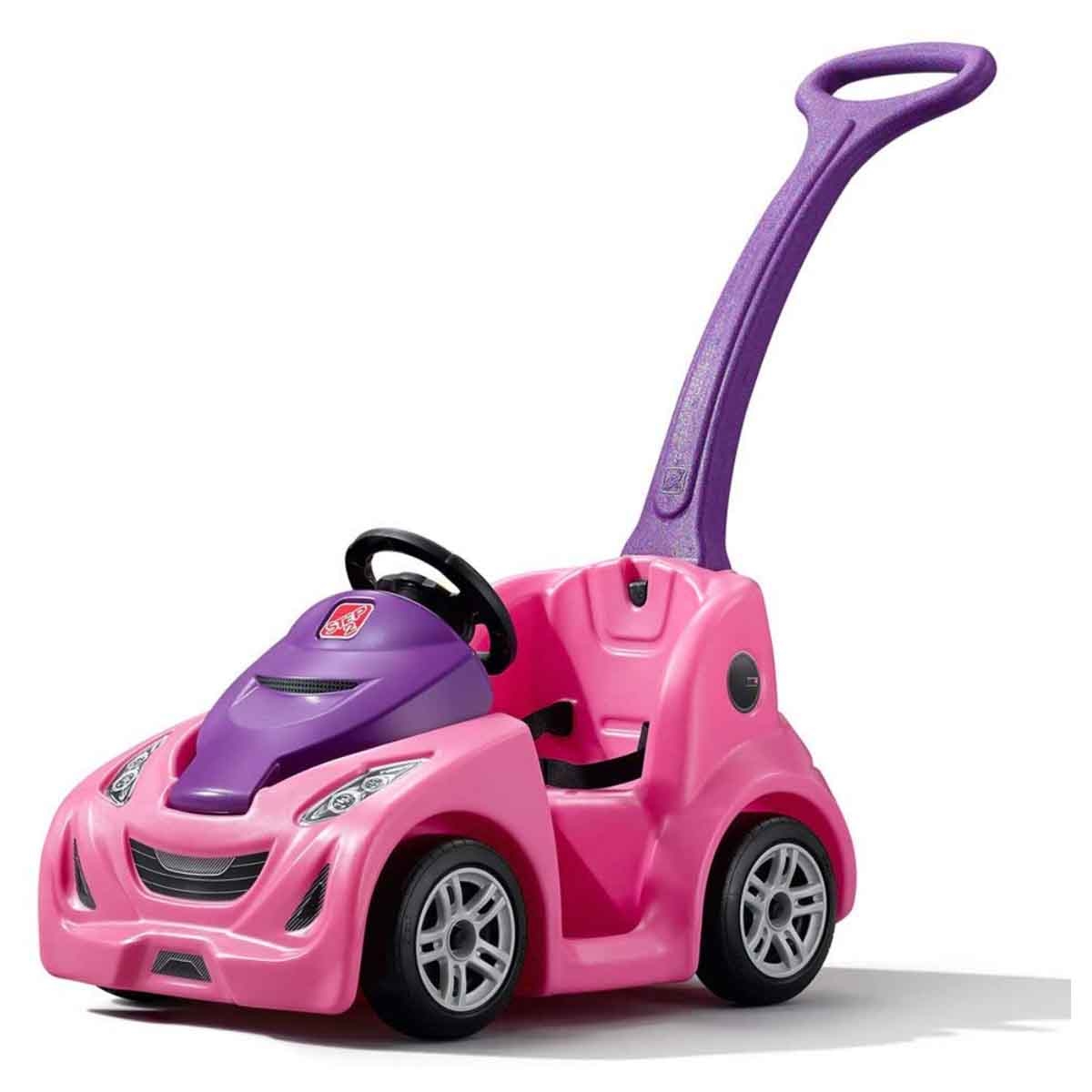 ستيب2 سيارة بوغي GT وردية مع مقود للجنسين، 3-4 سنوات