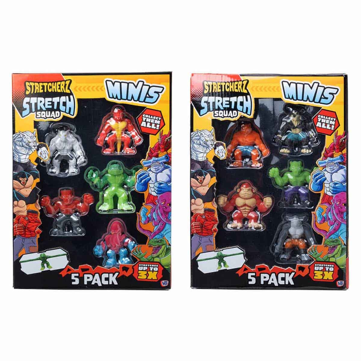 Stretcherz 5-Mini Stretchy Assorted Monster Figures Unisex, 3-4 Years