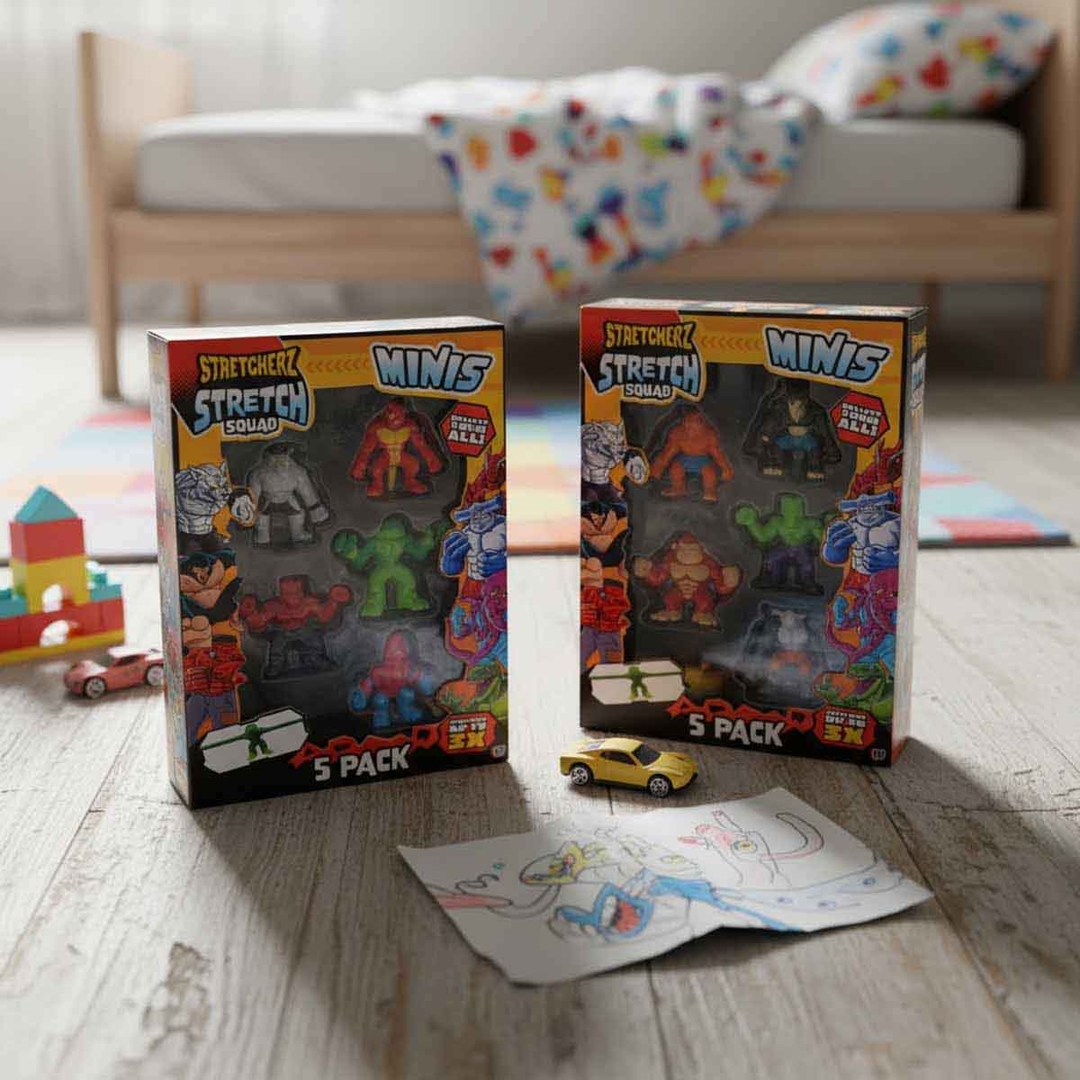 سترتشرز مجموعة ‎5‎ شخصيات وحوش مطاطية صغيرة منوعة للجنسين، من عمر ‎3-4‎ سنوات