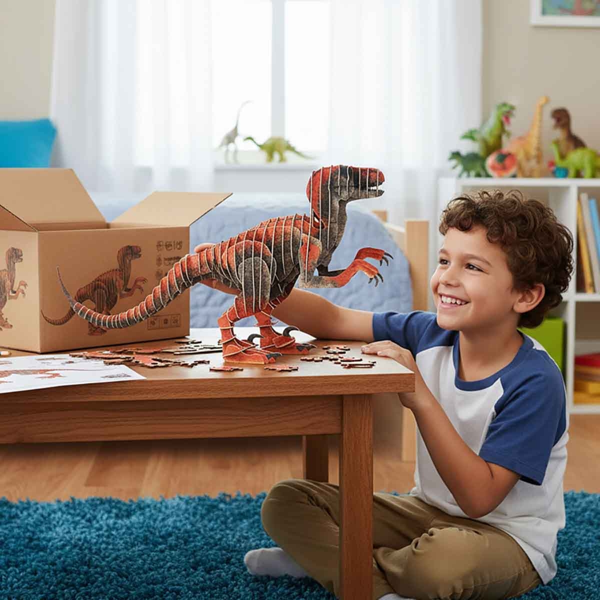 إديوكا أحجية مجسمة ثلاثية الأبعاد لفيلوسيرابتور للجنسين، عمر 5-7 سنوات