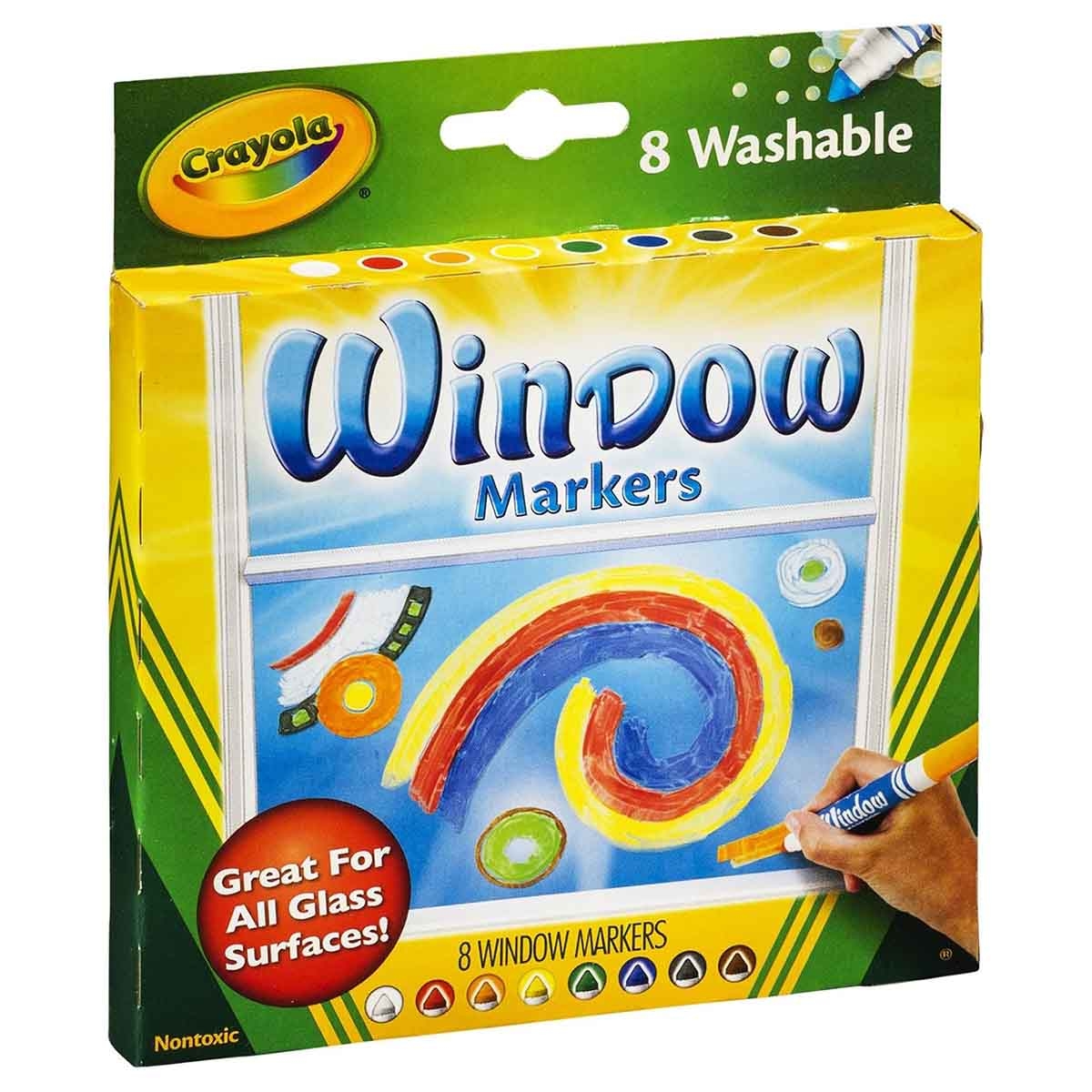Crayola Washable Window Markers Unisex, 3-4 Years, Pack of 8