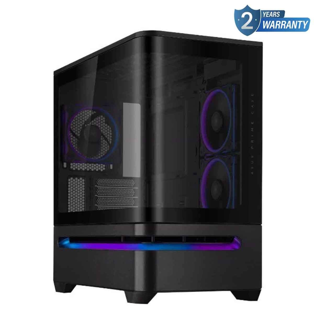 Asus Black Prime AP202 TG ARGB Mid-Tower Gaming PC Case
