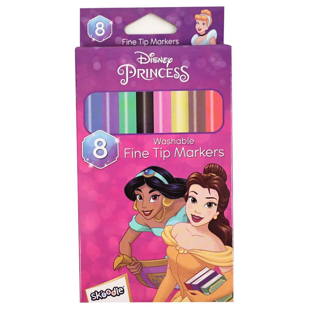Disney Princess 8-Piece Washable Fine Tip Marker Unisex, 3-4 Years
