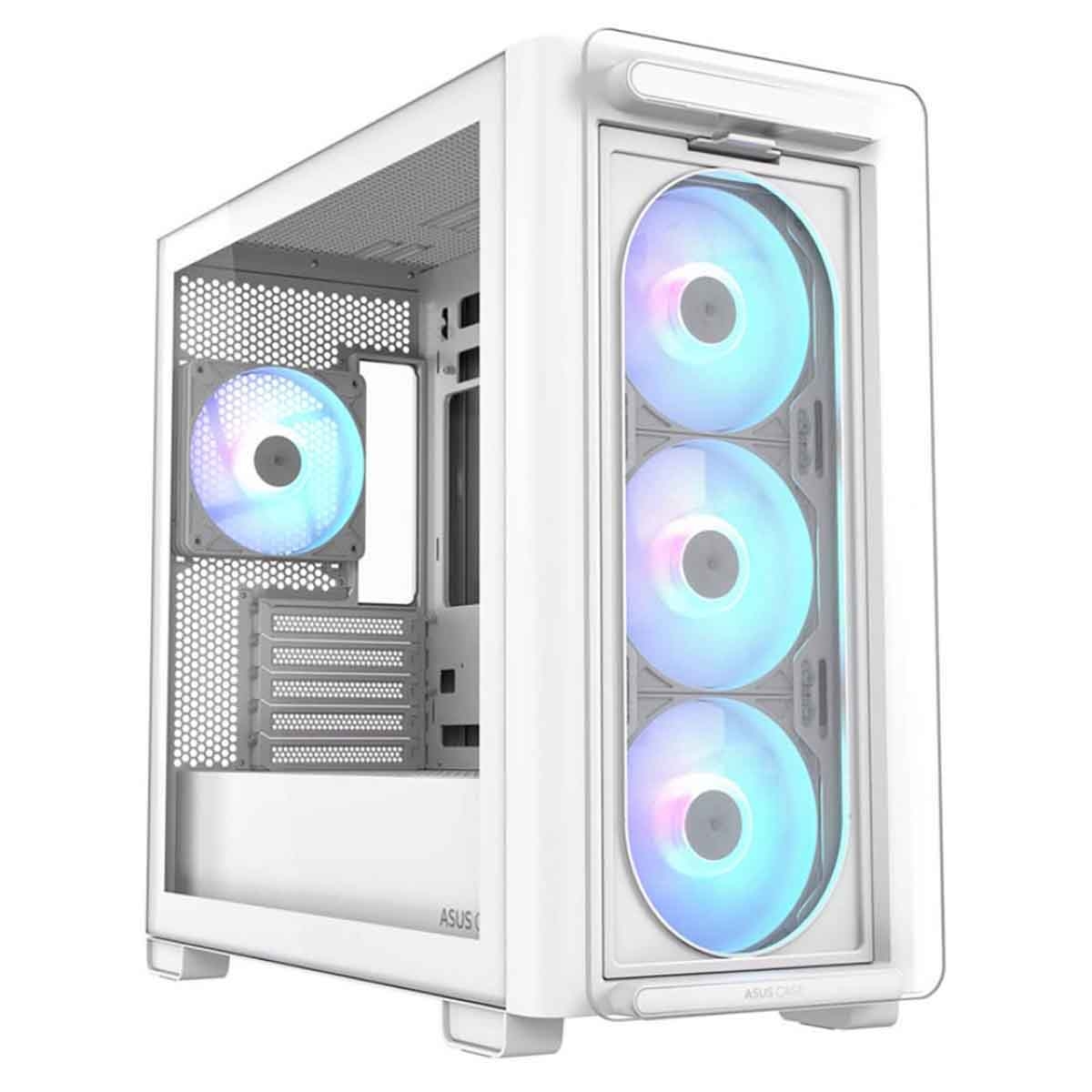 Asus White A23 Plus TG ARGB Mid-Tower Gaming PC Case