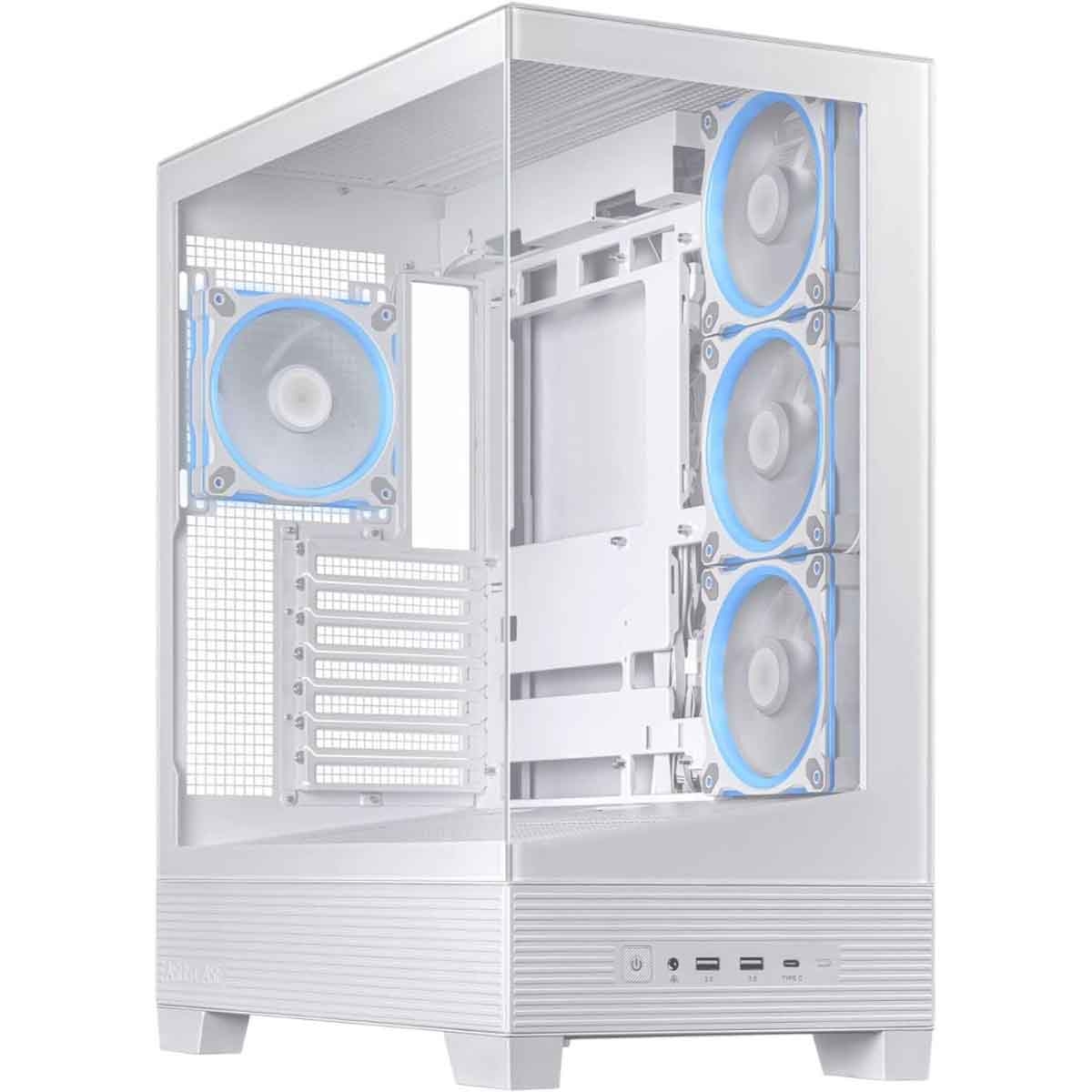 Asus White A31 Plus TG ARGB Mid-Tower Gaming PC Case