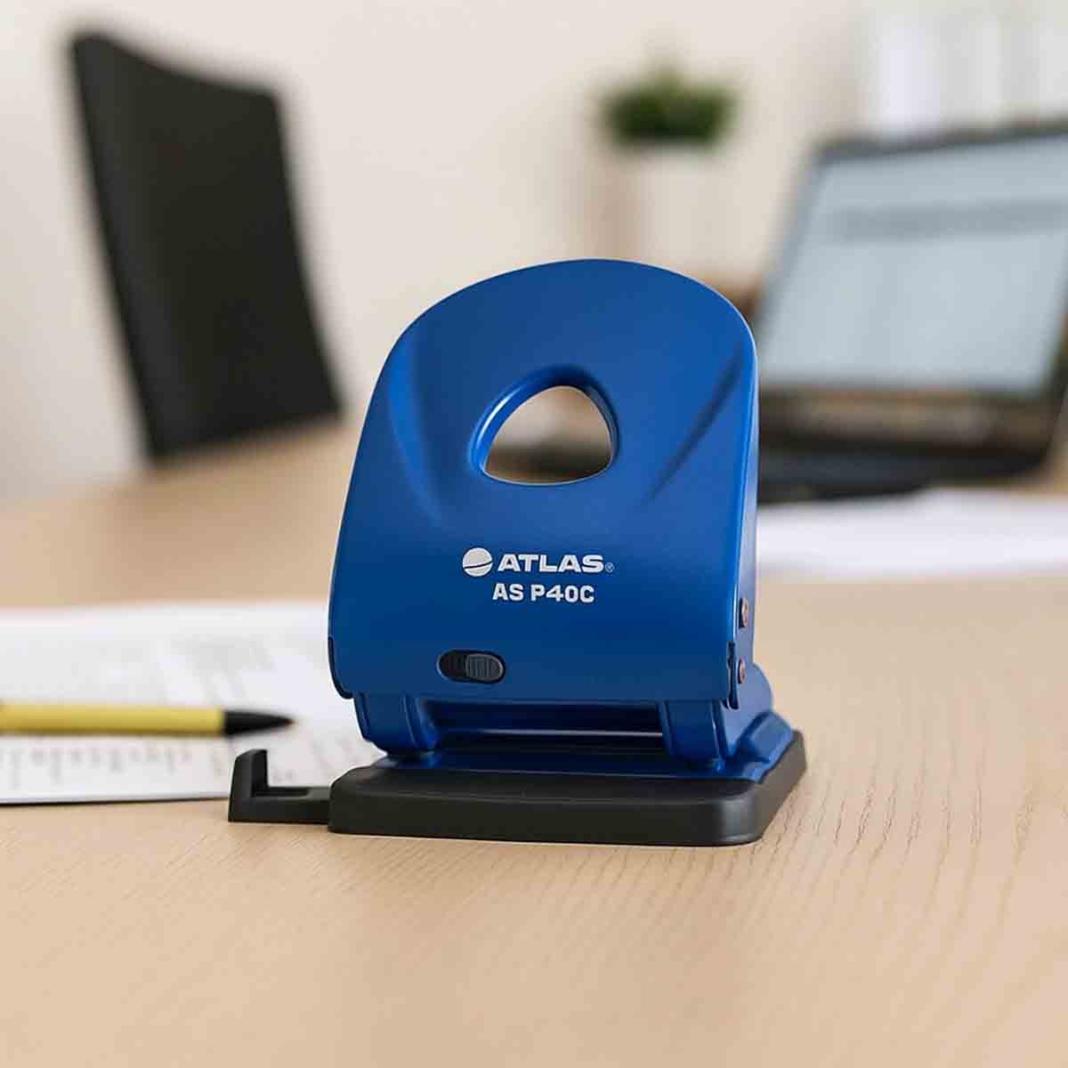 أطلس آلة تثقيب أوراق - أزرق - 40 ورقة