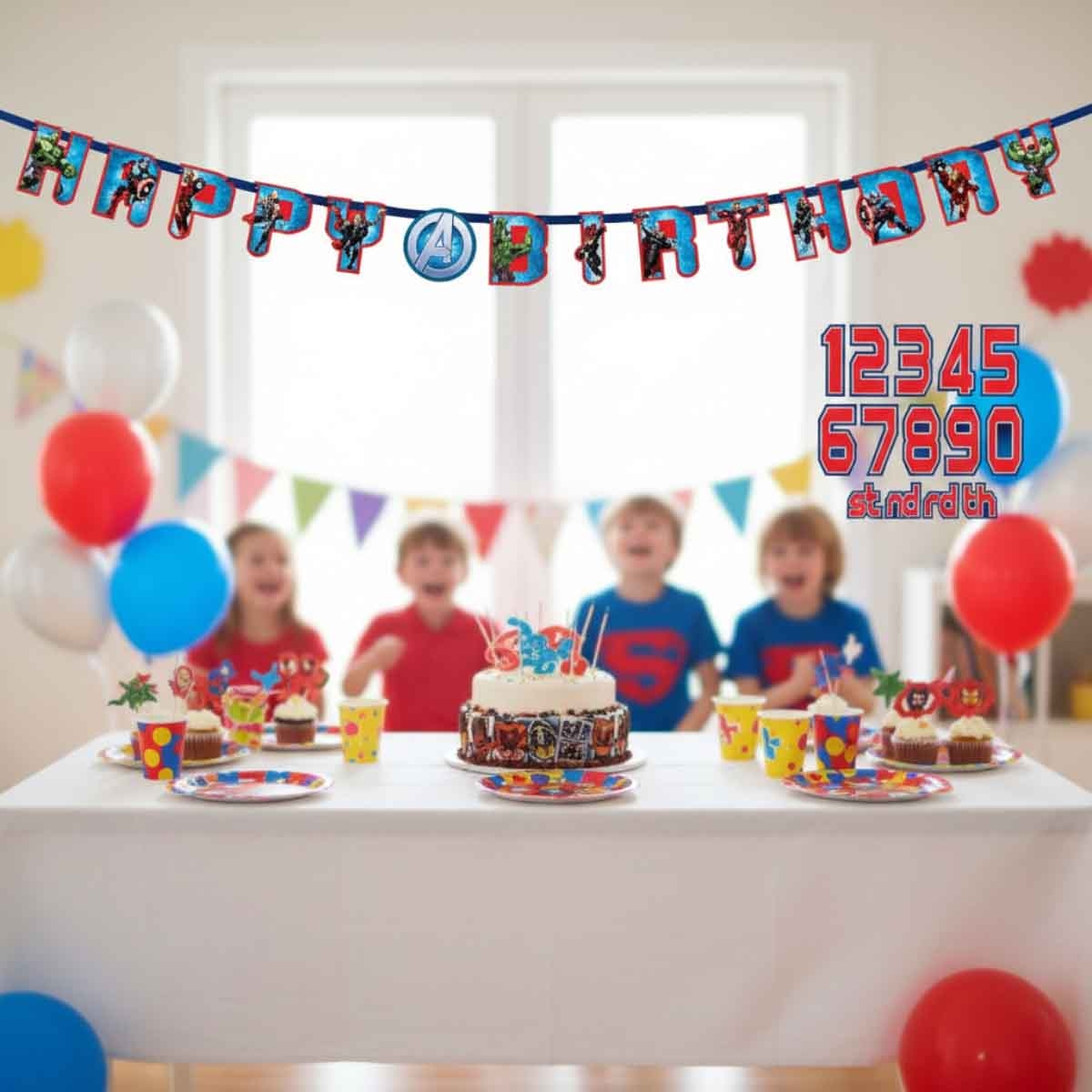 مارفل أفنجرز لافتة حروف Add-An-Age