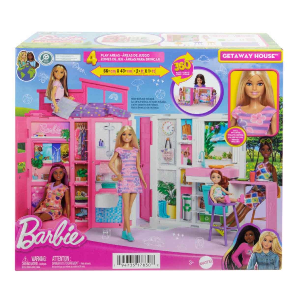 Barbie Dollhouse with Doll Set Girls, 3-4 Years