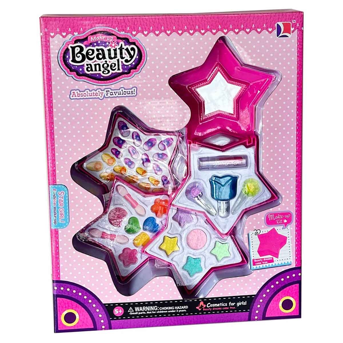 بيوتي أنجل طقم مكياج للبنات، من عمر 5 إلى 7 سنوات