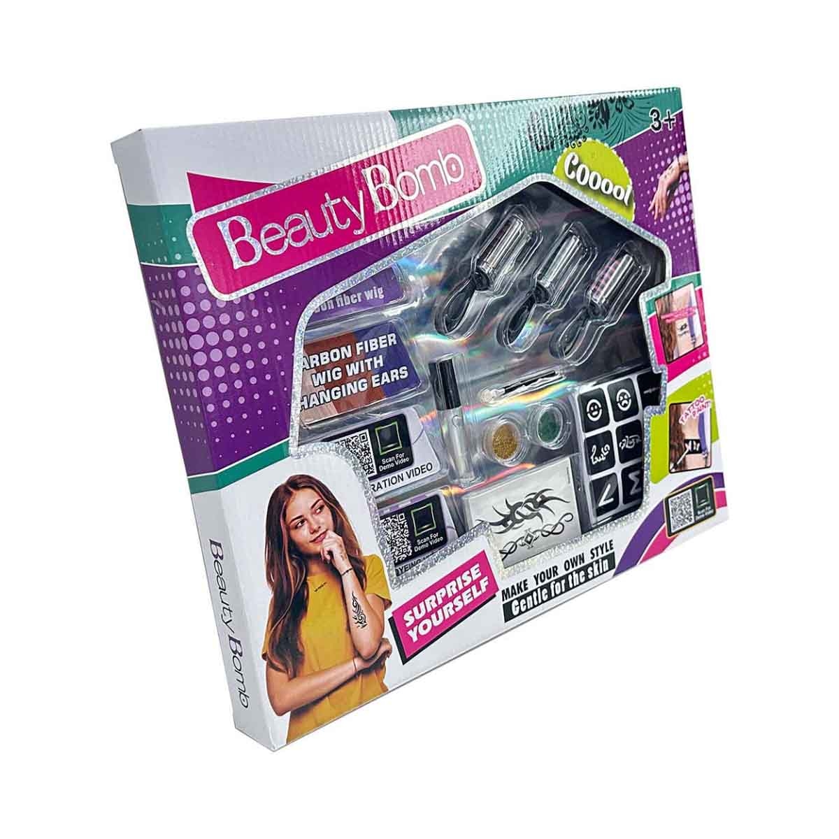 بيوتي بومب عدة تصميم تاتو تجميلية للبنات، من عمر ‎3-4‎ سنوات