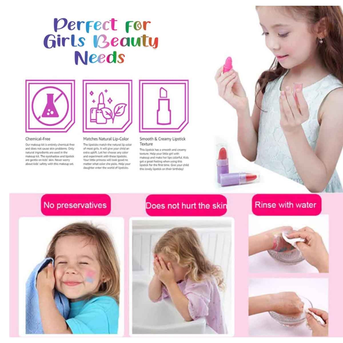 هوت فوكس مجموعة مكياج بيوتي فايبز للبنات، من عمر 8-10 سنوات