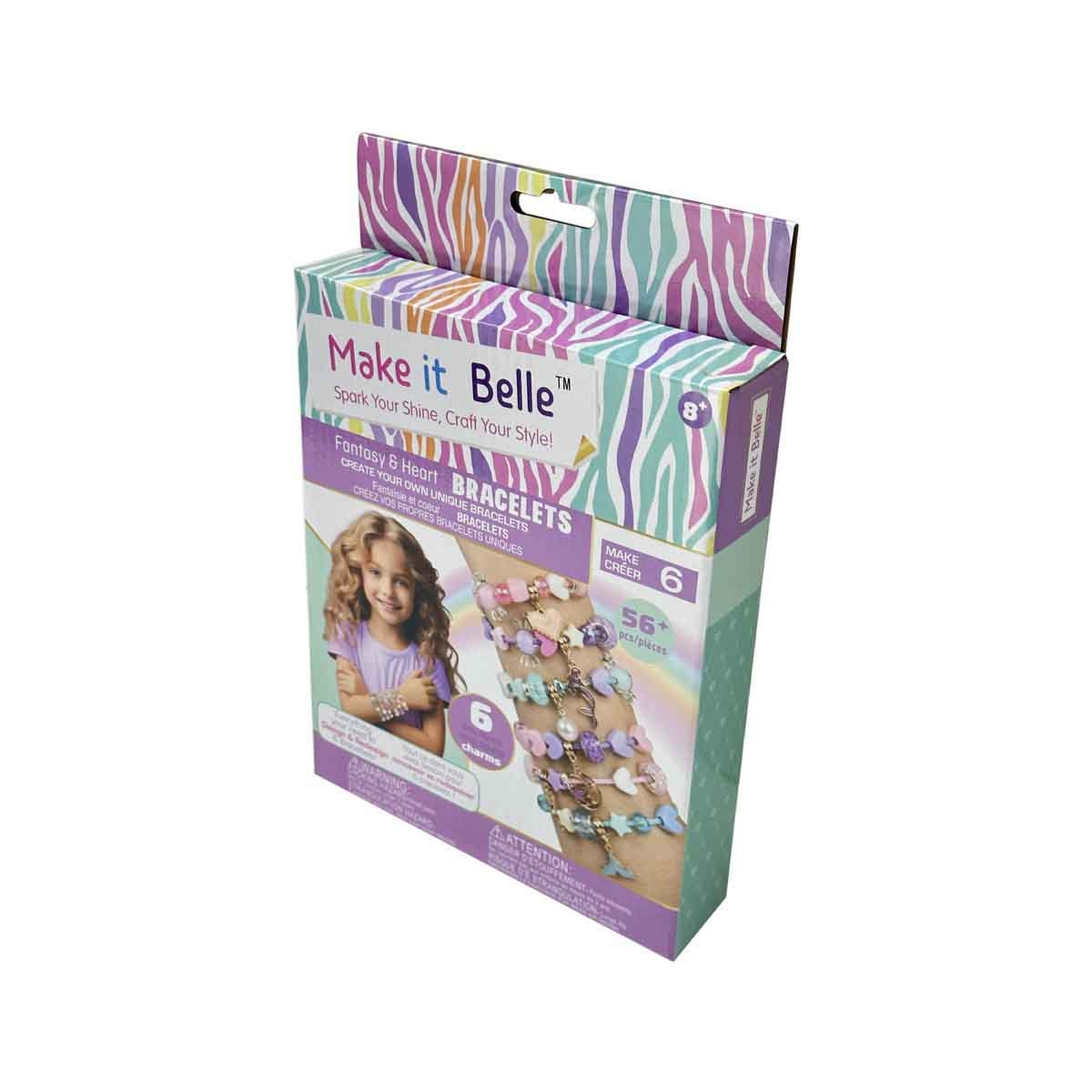 ميك إت بيل مجموعة أساور لامعة وزخرفية للتصميم الذاتي، للبنات، من عمر 8 إلى 10 سنوات