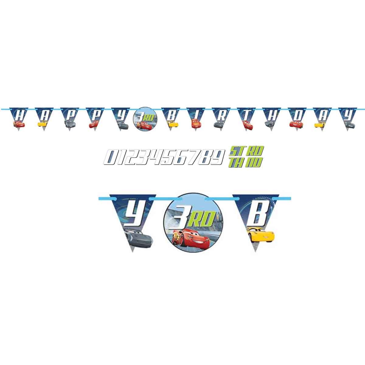 Disney and Pixar Cars 3 Jumbo Letter Banner