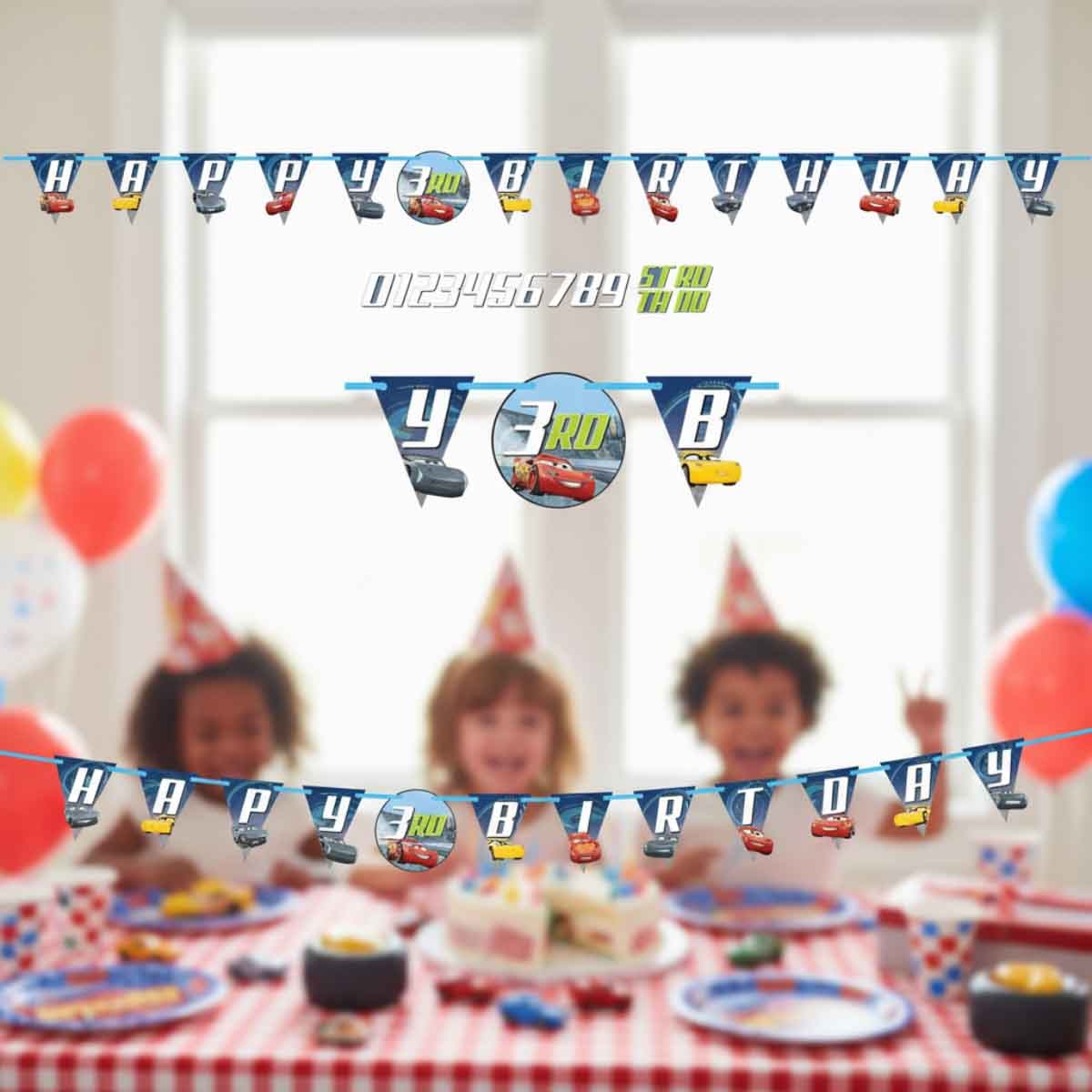 Disney and Pixar Cars 3 Jumbo Letter Banner