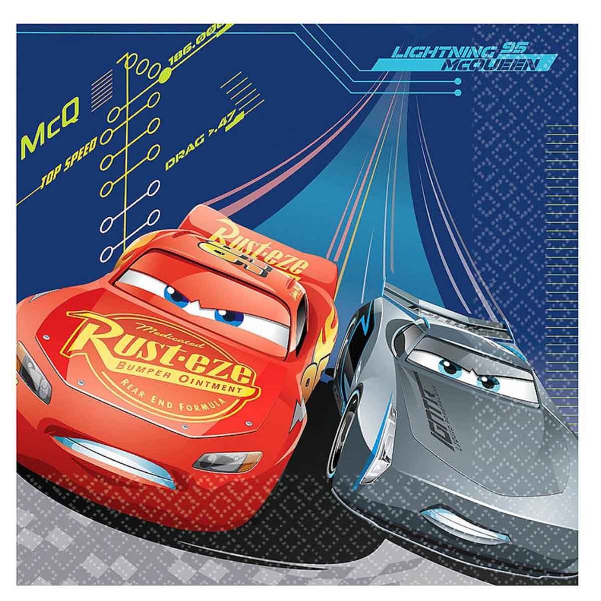 Disney and Pixar Cars 3 16-Piece Lunch Napkin Set