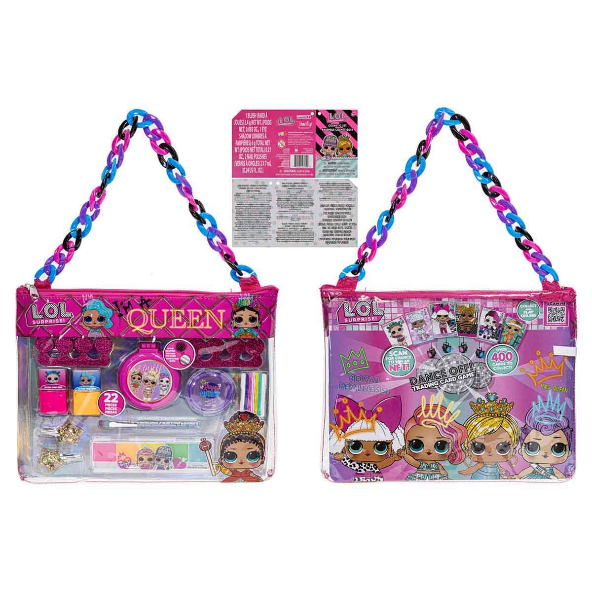 إل أو إل سربرايز حقيبة مكياج بسلسلة للبنات، من عمر 5-7 سنوات