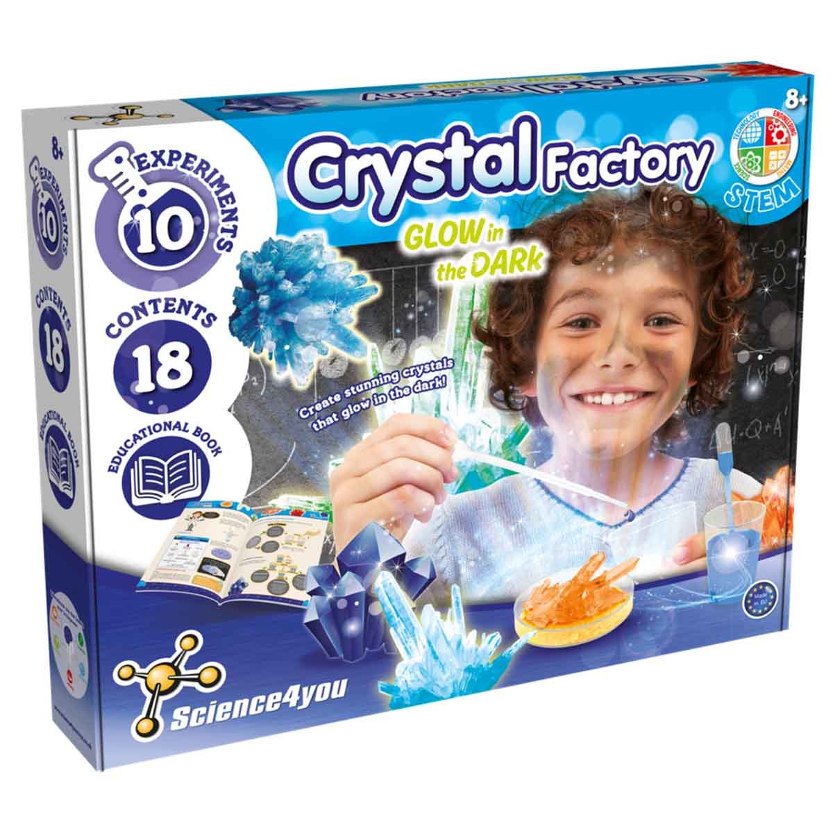 ساينس فور يو مجموعة مصنع الكريستال المتوهج في الظلام للجنسين، عمر 8-10 سنوات