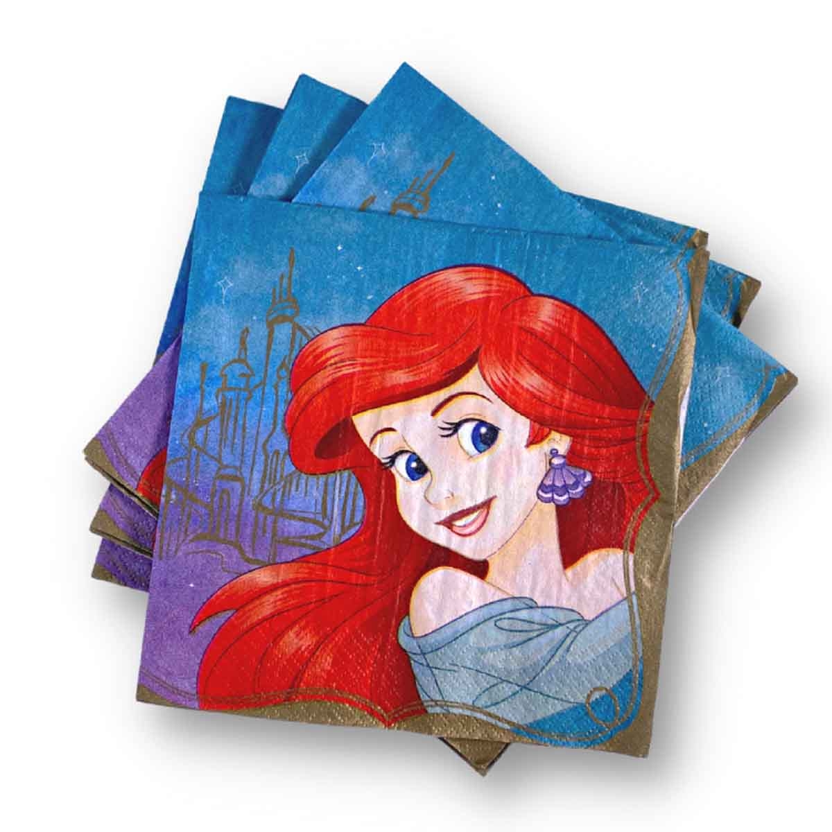 Disney Princess 16-Piece Ariel Lunch Napkin Set