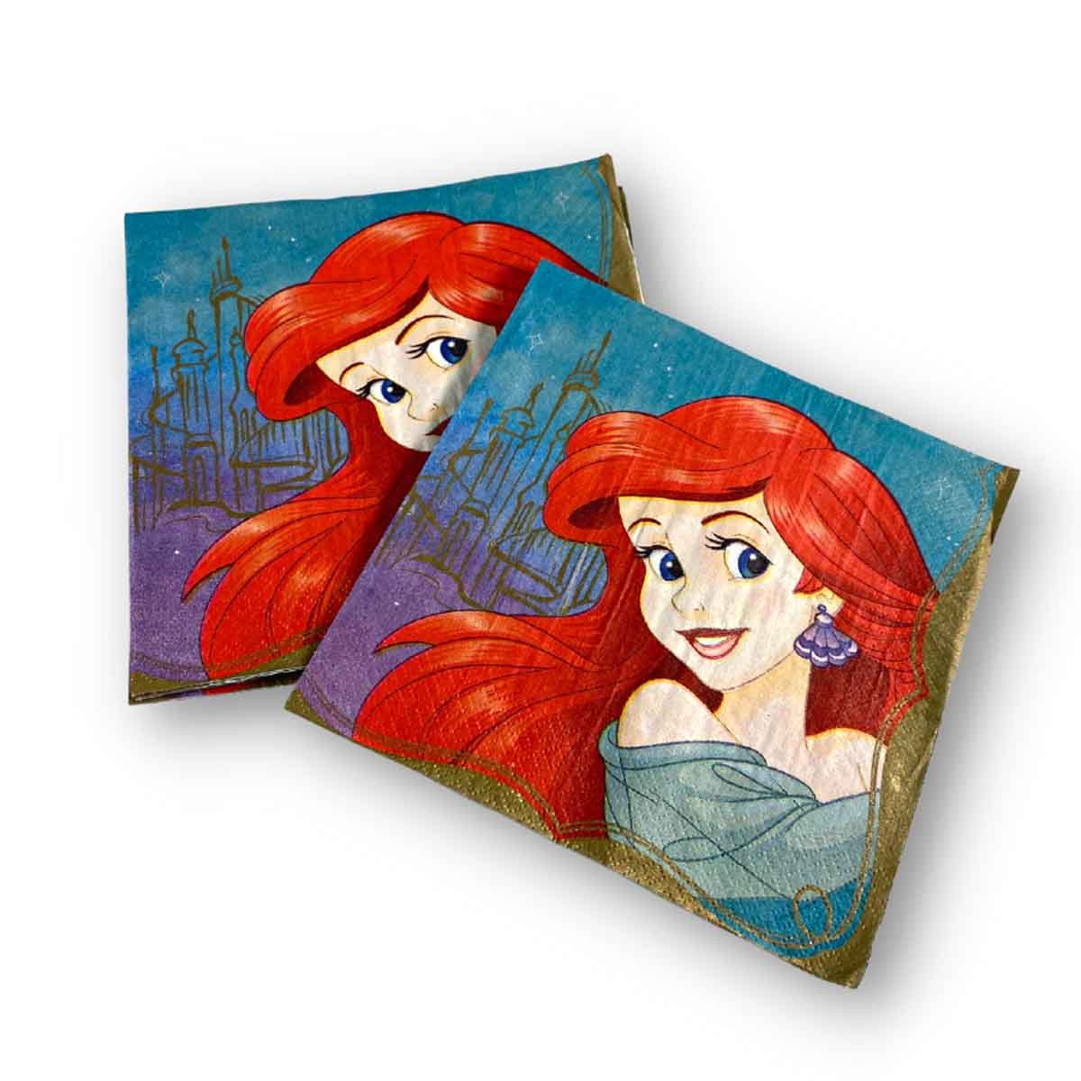 Disney Princess 16-Piece Ariel Lunch Napkin Set