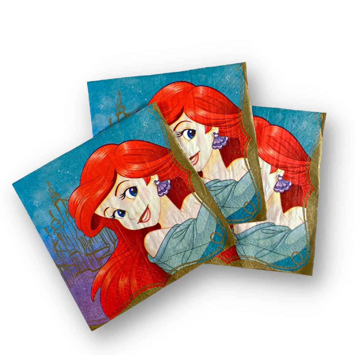 Disney Princess 16-Piece Ariel Lunch Napkin Set