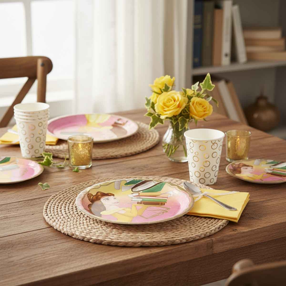 Disney Princess 8-Piece 9" Belle Paper Plate Set