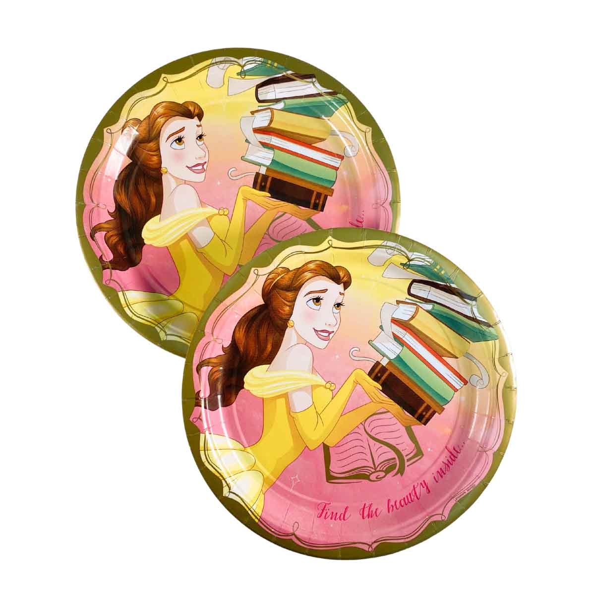 Disney Princess 8-Piece 9" Belle Paper Plate Set