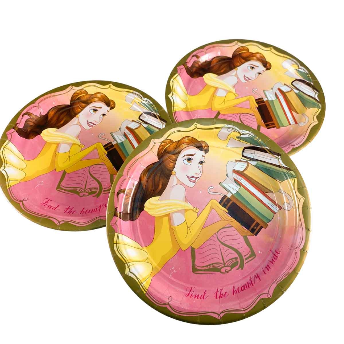 Disney Princess 8-Piece 9" Belle Paper Plate Set