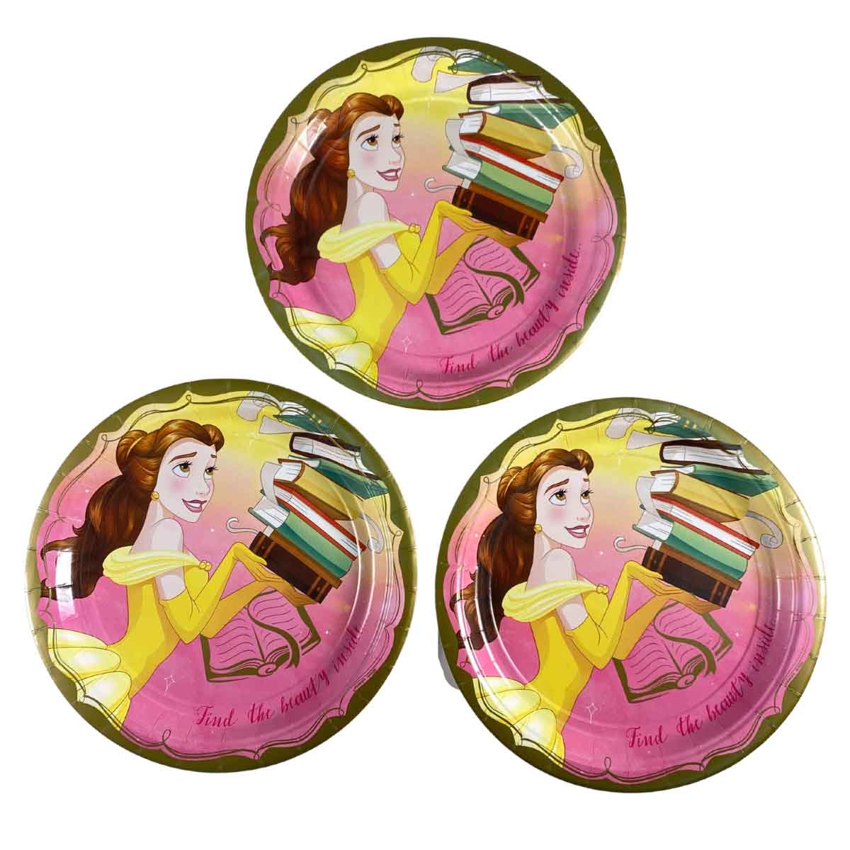 Disney Princess 8-Piece 9" Belle Paper Plate Set