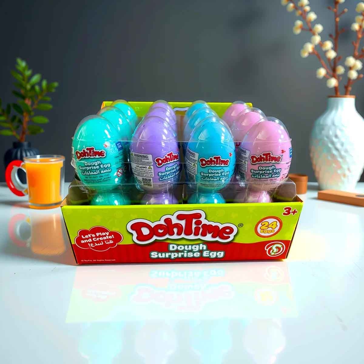 دوه تايم بيضة مفاجآت بالعجين المتنوع، للجنسين، للأعمار من 3 إلى 4 سنوات